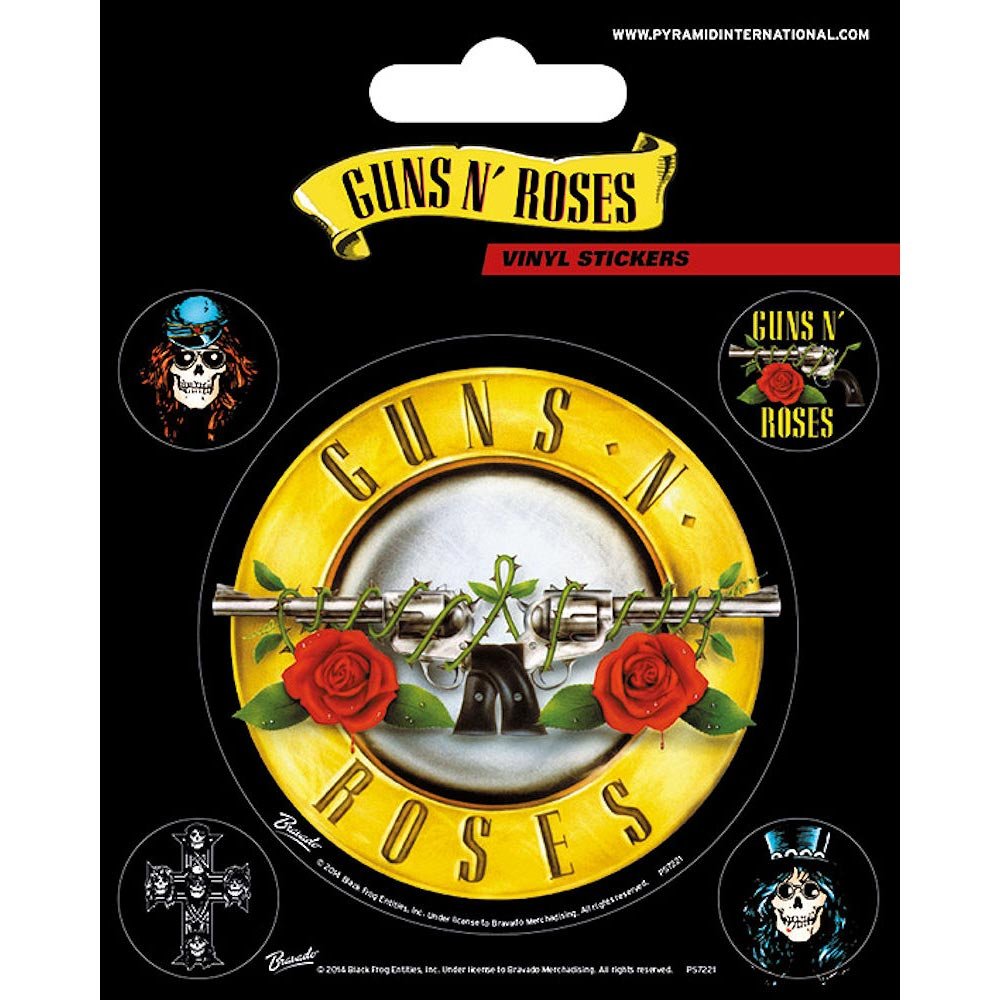 GUNS N ROSES ガンズアンドローゼズ (結成 40周年 ) - Bullet Logo Vinyl Sticker / ステッカー - PGS